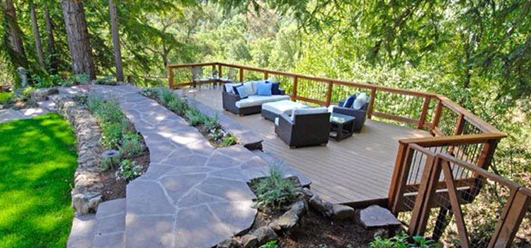 Raised Hillside Decking in Placentia, CA